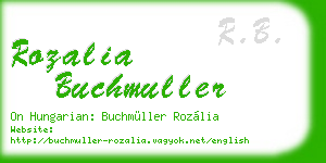 rozalia buchmuller business card